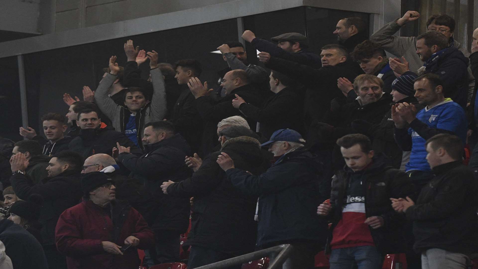 Gills fans applaud their team. Picture: Barry Goodwin