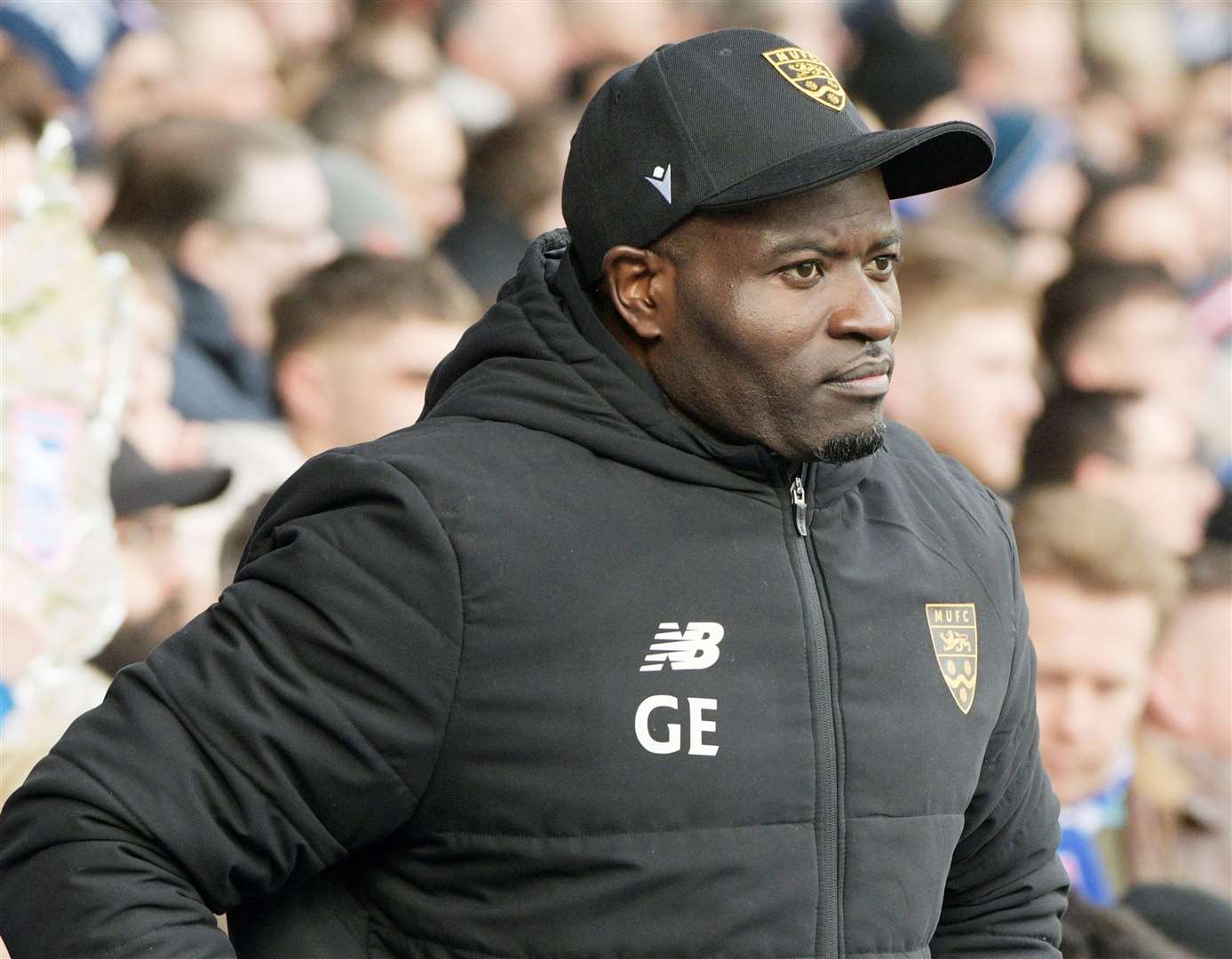 Maidstone United manager George Elokobi. Picture: Barry Goodwin