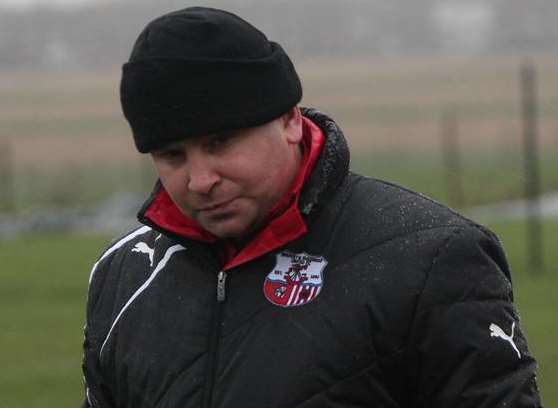 Sheppey and Sheerness United manager Kevin Hake faces a pivotal game against APM on Saturday Picture: Darren Small