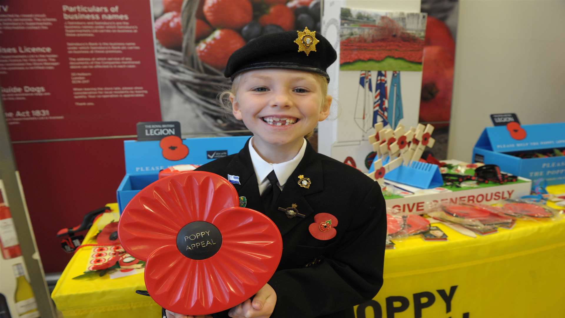 Seven-year-old Emily-Rose is among the British Legion's youngest members