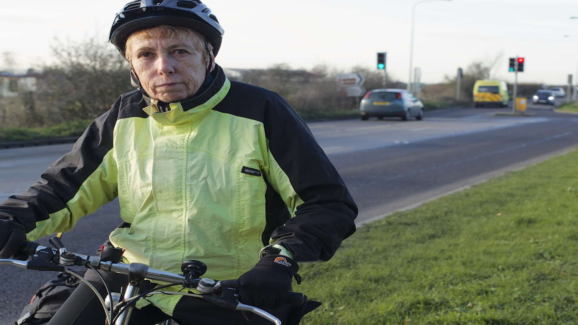 Helen Knell is campaigning for better cycling provision to be made on Lower Road, Minster