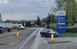 The crash was outside Tesco Extra in Millstrood Road, Chestfield. Picture: Google Street View