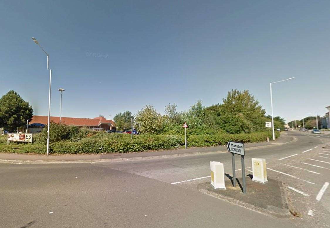 The proposed site for the new McDonald's drive-thru in Ramsgate, next to Tesco in Manston Road. Picture: Google