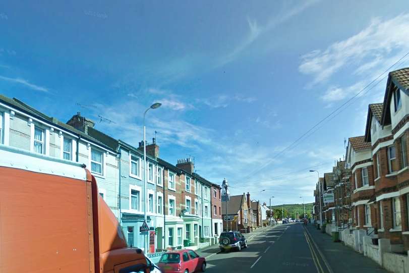 Black Bull Road in Folkestone, near where the incident happened. Picture: Google Street View
