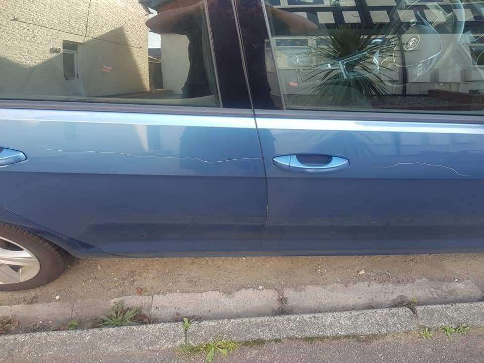 Claire Baker's car was keyed across all four doors (4482935)