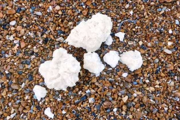 This white, waxy substance has washed up on Kent beaches