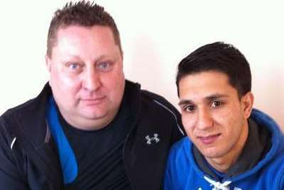Sittingbourne student Najibullah Hashimi with foster father Steve Griffiths
