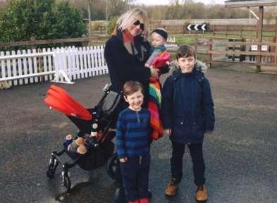 Ben's wife Rosie with their three children