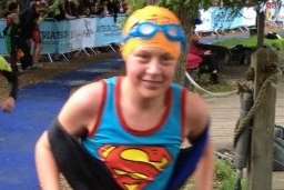 Ben competing in the Hever Castle junior triathlon aged 12