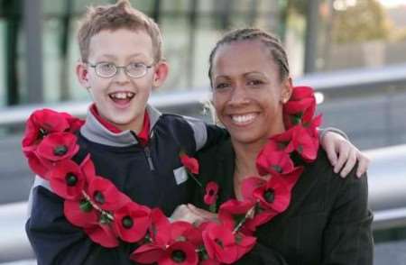 Kelly with Colin Antink, one of the young people the Legion has recently helped. Picture: ADRIAN BROOKS/ IMAGEWISE