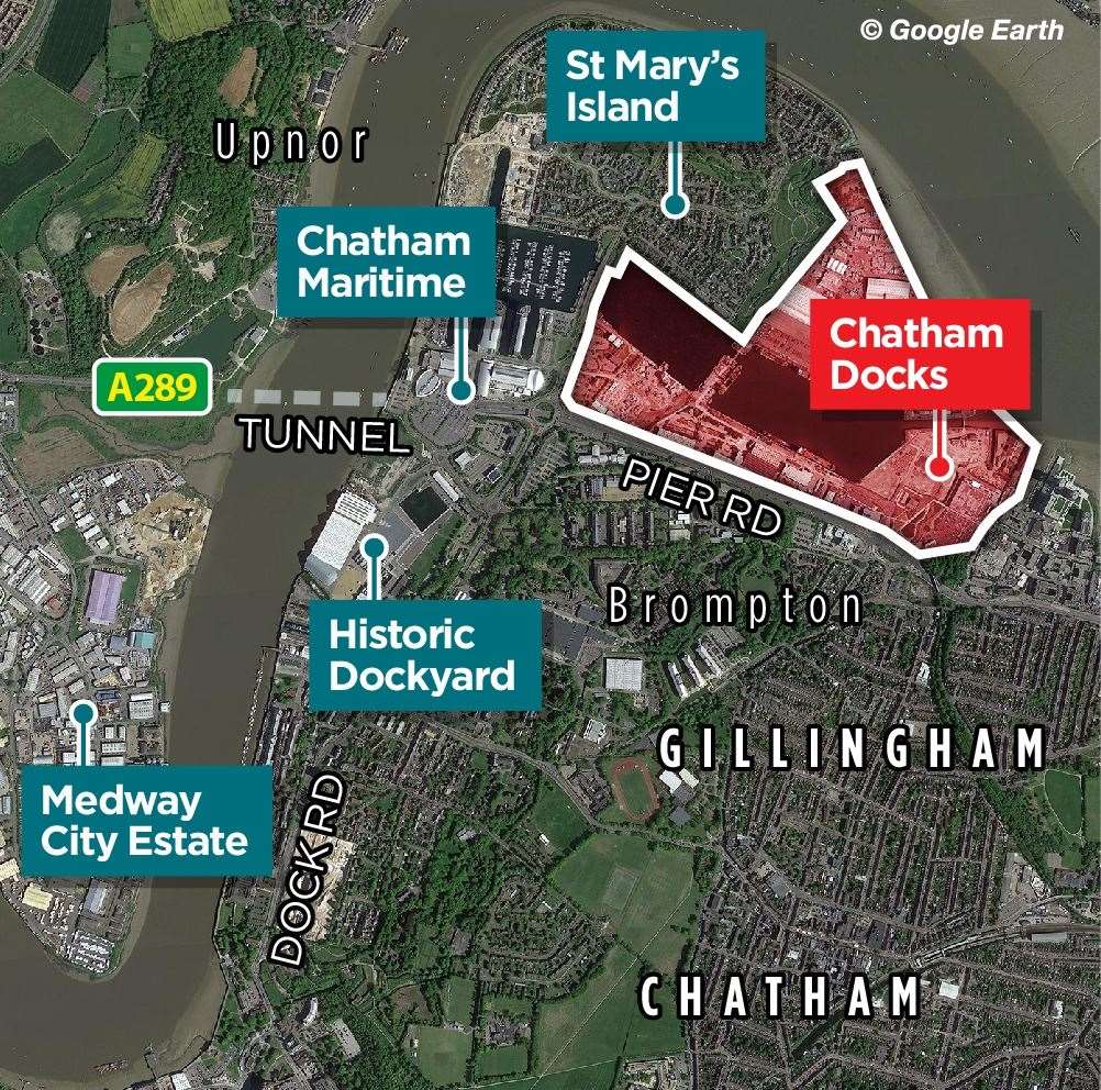 The Basin 3 application is the first part in a wider redevelopment masterplan for Chatham Docks