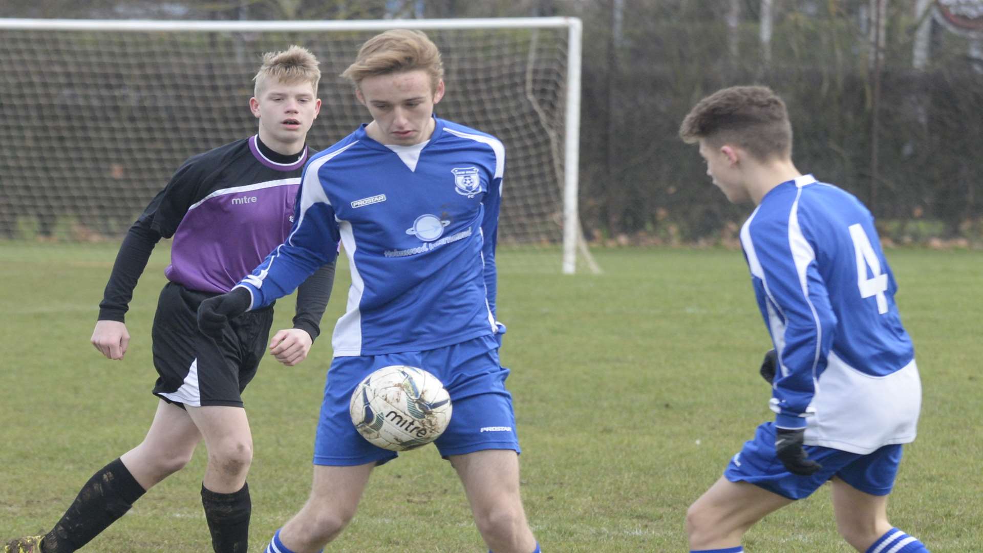 Anchorians United under-15s watch on as New Road take possession in their League Cup second round match Picture: Chris Davey