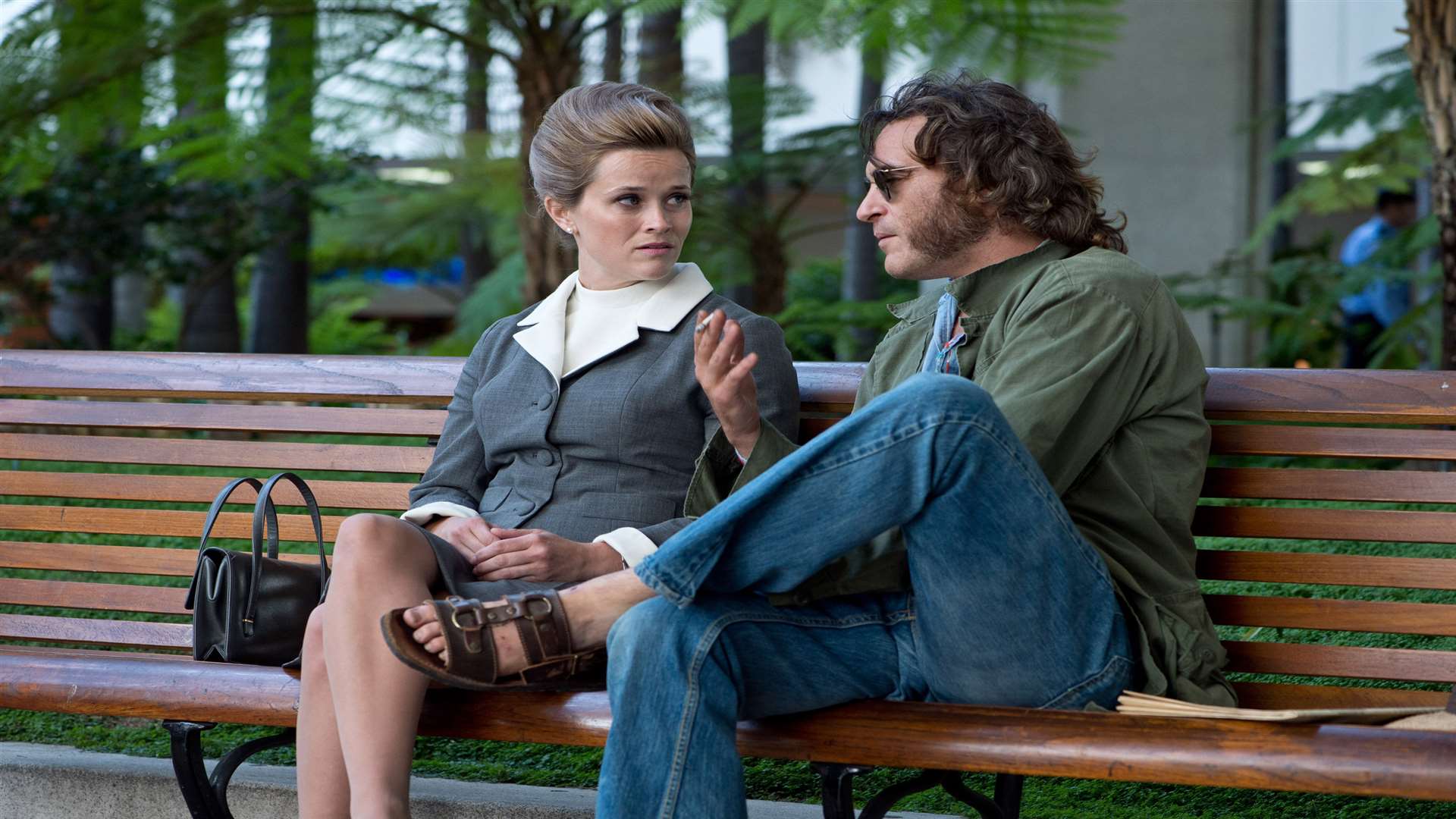 Inherent Vice, with Reese Witherspoon as Hope Harlingen and Joaquin Phoenix as Doc Sportello. Picture: PA Photo/Wilson Webb/Warner Bros