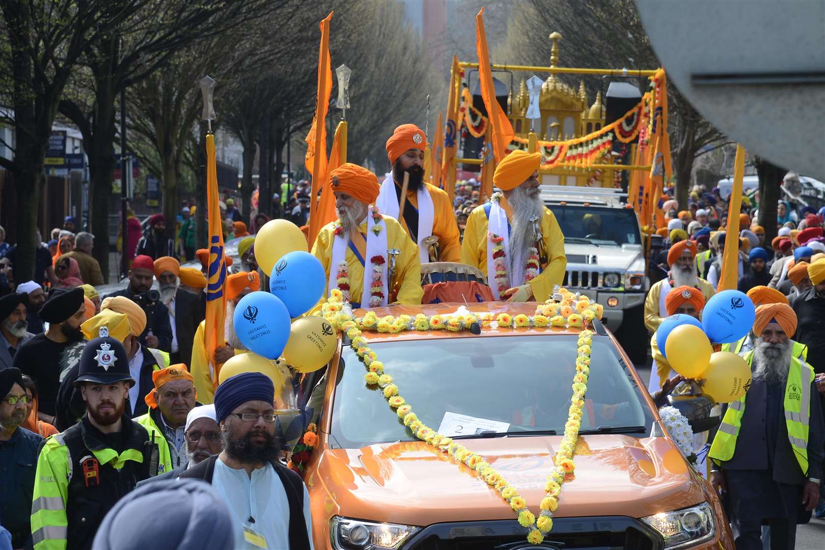 Vasakhi celebrations and parade. Guru Nanak Darbar Gurdwara, Gravesend. Picture: Gary Browne