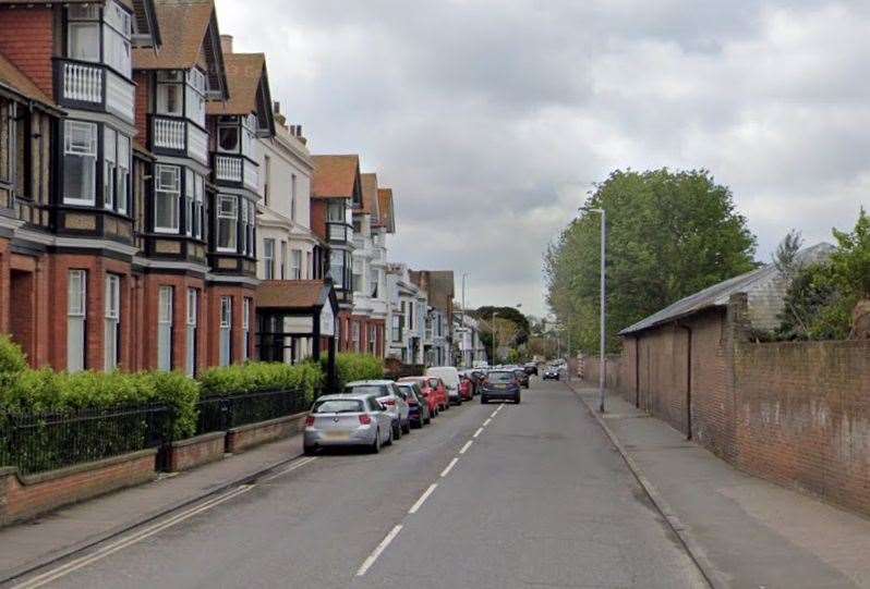 The bike crash happened in Dover Road, Walmer, near Deal. Picture: Google