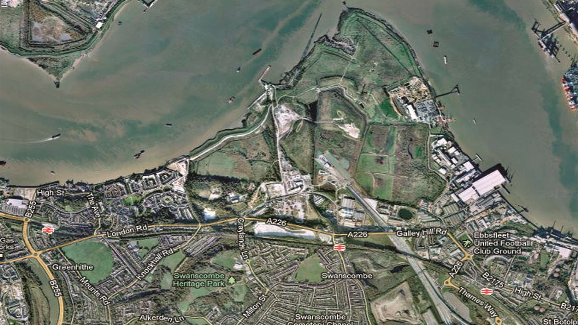The theme park would be built on the Swanscombe Peninsula