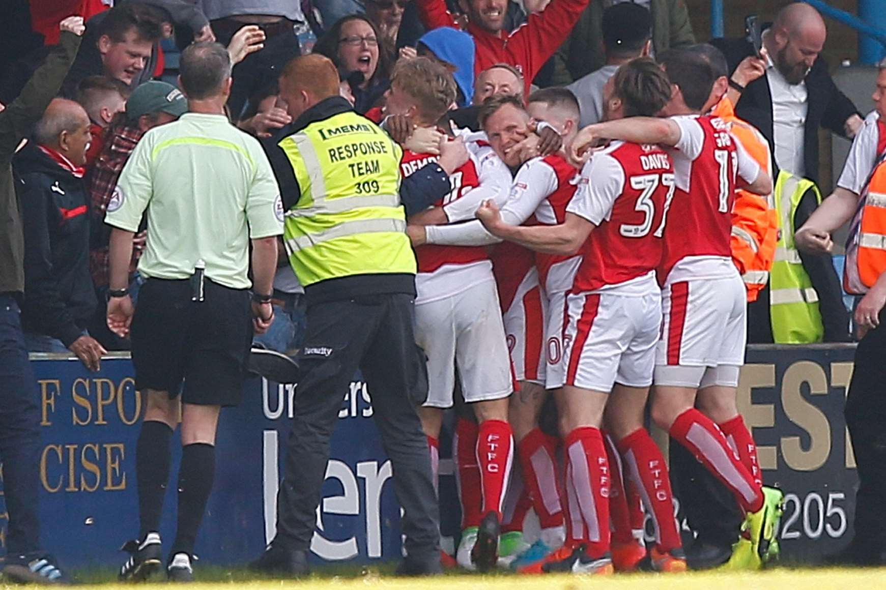 Fleetwood's late winner keeps Gills waiting for safety Picture: Andy Jones
