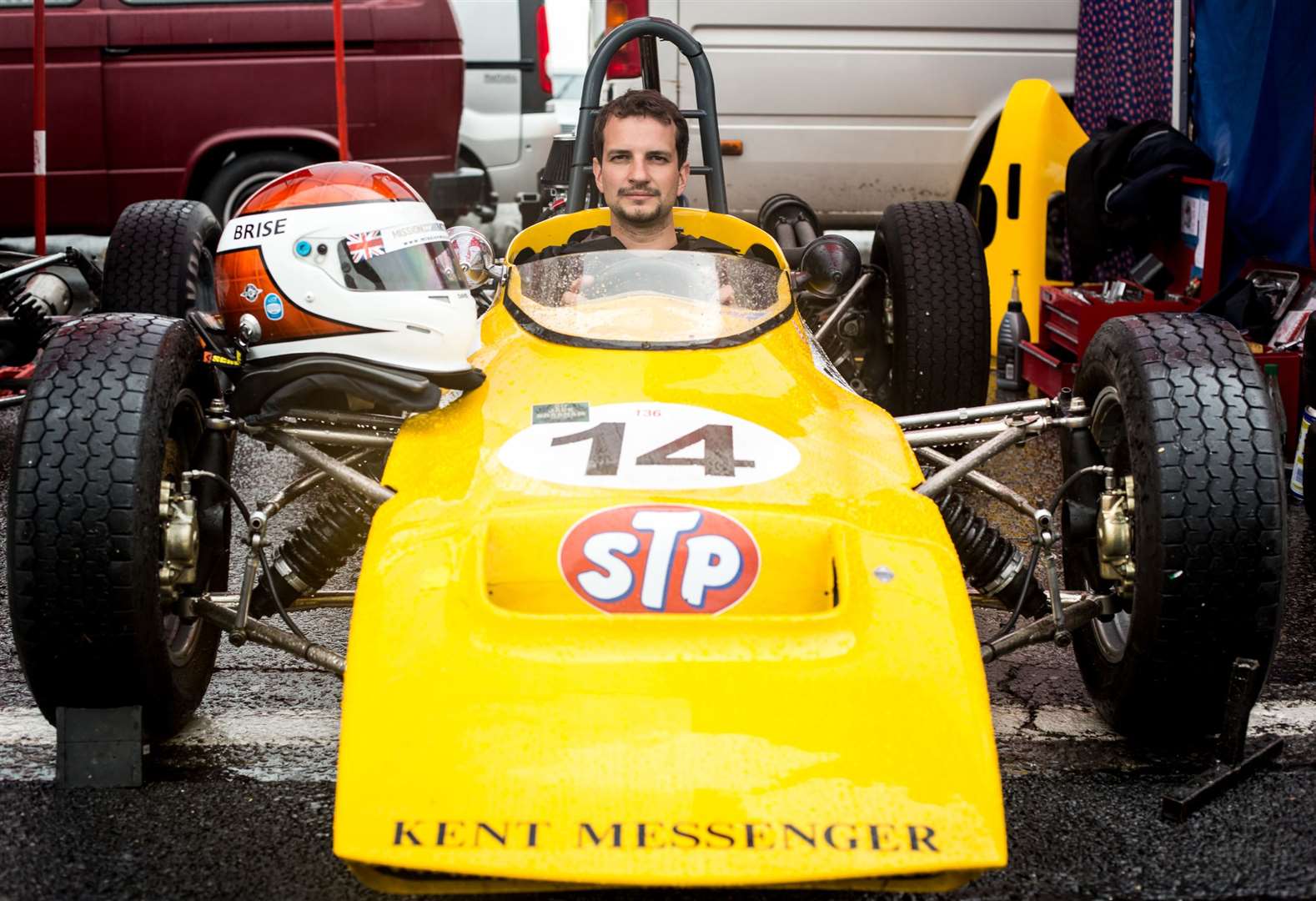 David Brise – Tony's nephew – pictured in the Elden his uncle used to finish second in the 1971 British Formula Ford championship. The car is currently owned by Mike Wrigley. Picture: Ed Robinson/OneRedEye