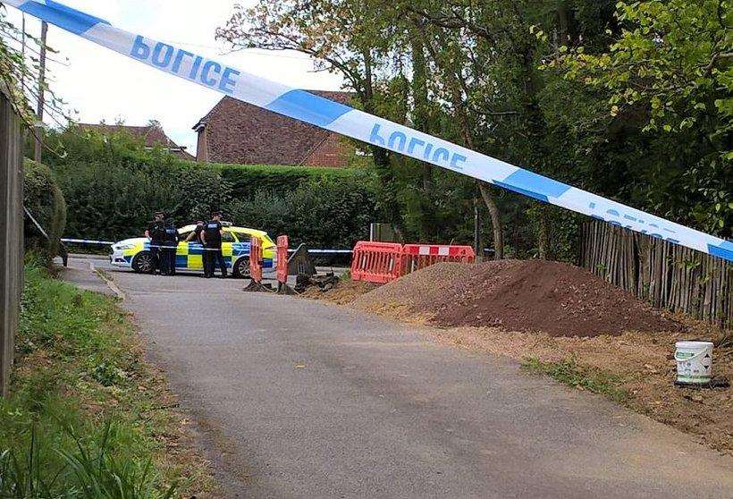 Police tape off Tonbridge Road, Hildenborough. Picture: Sevenoaks Sport