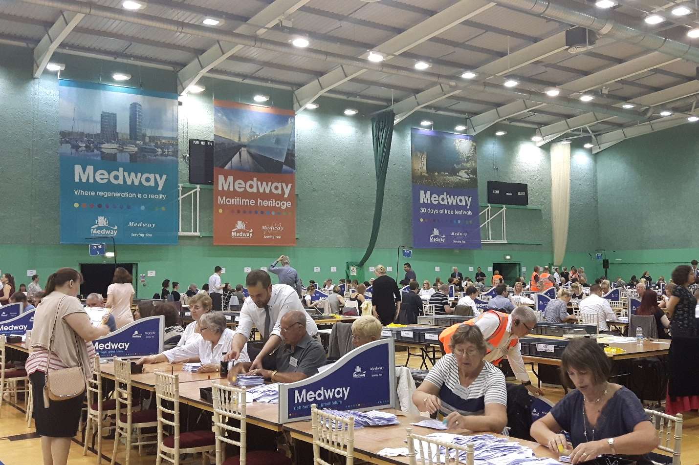 The count at Medway Park