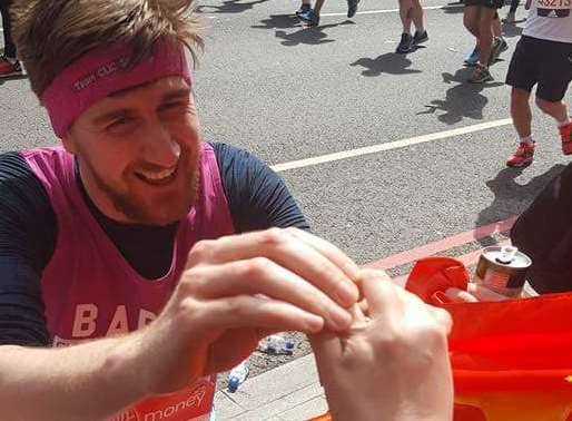 Chris Barton carried the engagement ring in his pocket for 12 miles