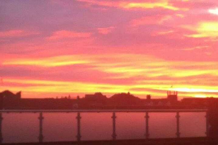 A 999 caller was left red-faced when a 'blaze' turned out to be a sunset. Picture: Vicky Sheehan