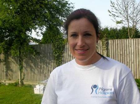 Karen Parker, from Herne Bay, who will run her first London Marathon this Sunday, on behalf of the Pilgrims Hospice