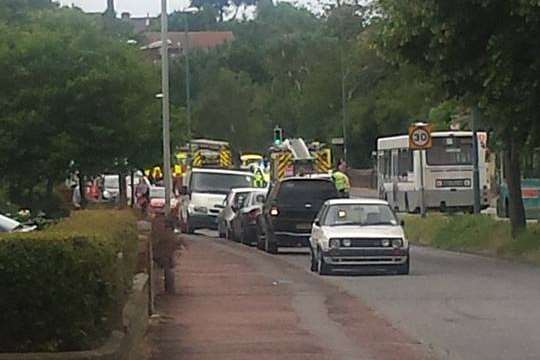 The scene at Valley Drive. Picture: Tracy West.