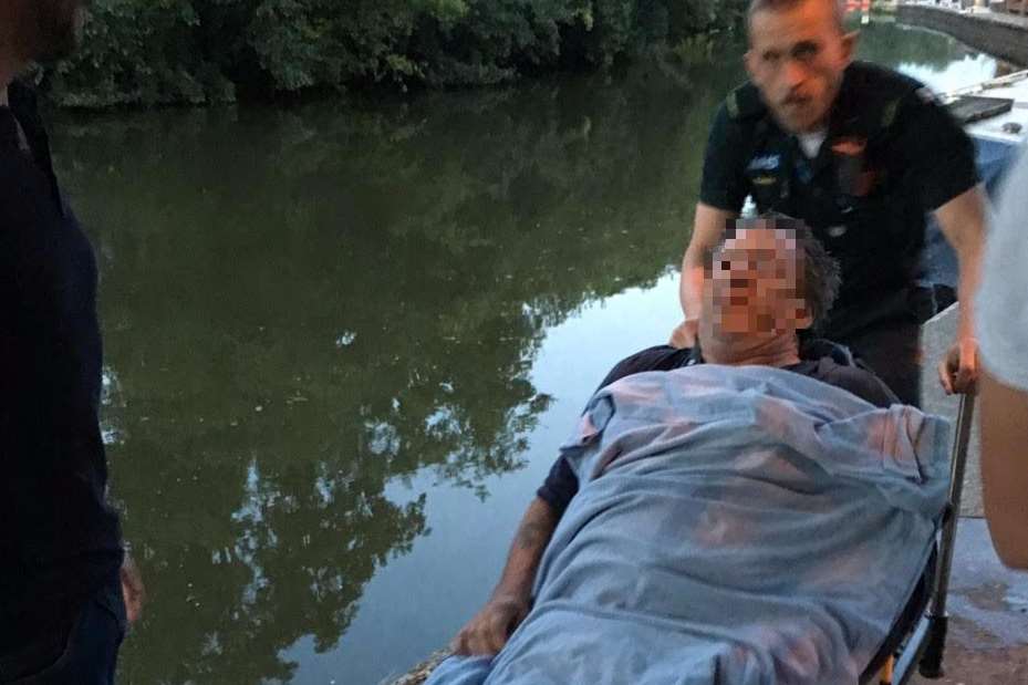 Ambulance crews took the man to Tonbridge Hospital