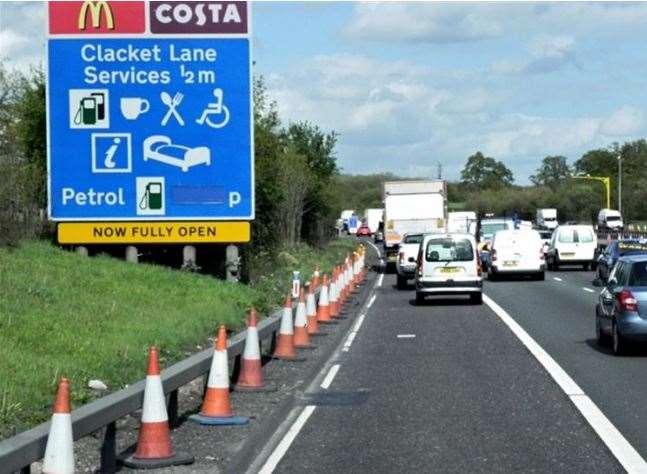 The collision happened close to the Clacket Lane services