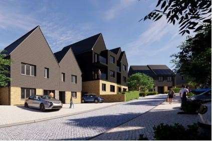 Designs for the housing at the former Highview School site in Folkestone. Picture: HazleMcCormackYoung