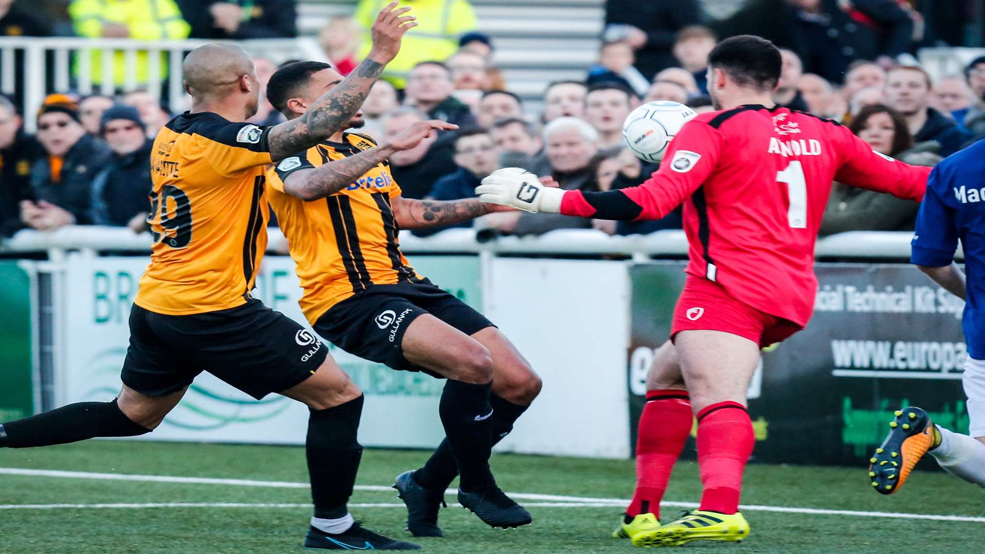 Maidstone ask questions of the Barrow defence Picture: Matthew Walker