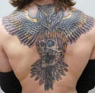 A tattoo on Shane O'Brien's back. Picture: Met Police