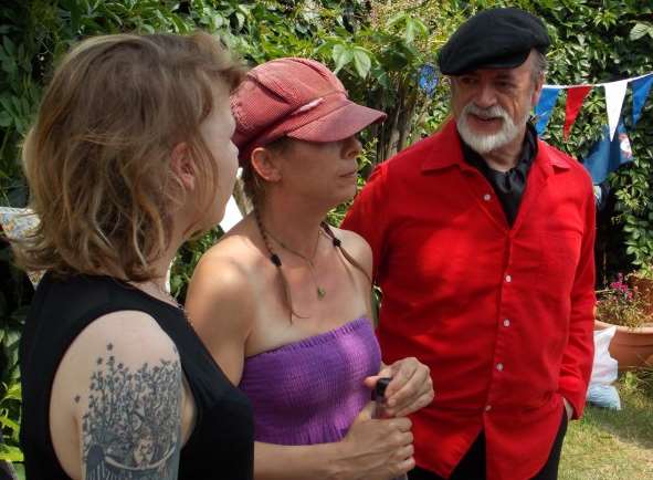 Abi Ziering, Didi Bergman and Bill Lewis at last year's Garden Party.
