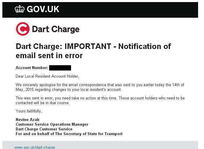 Letter sent to hundreds of Dartford residents after many were mistakenly told their accounts were to be suspended