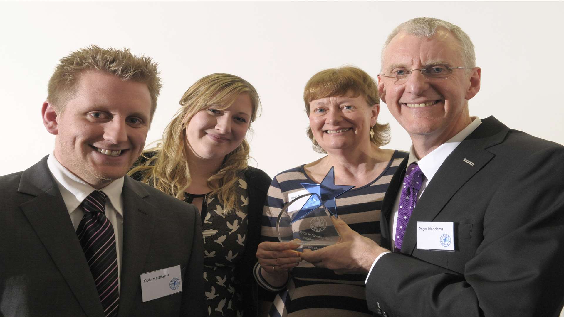Last year's Pride in Medway winners Janet and Roger Maddams with their son Rob Maddams and his partner Anna Rigby.