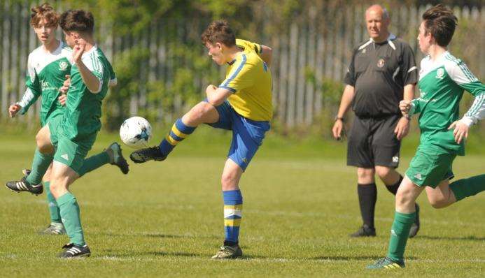 Eagles and Strood 87 went head-to-head in the John Leeds Trophy under-16 final Picture: Steve Crispe