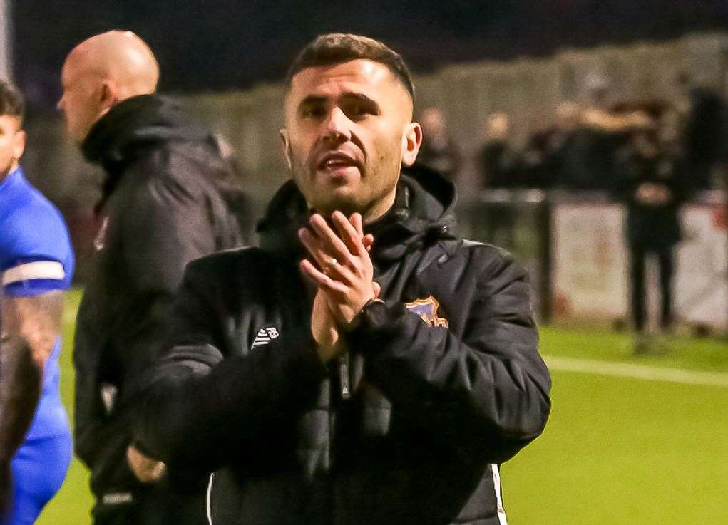 Whitstable Town manager Marcel Nimani – has signed striker Steadman Callender from Erith Town. Picture: Les Biggs