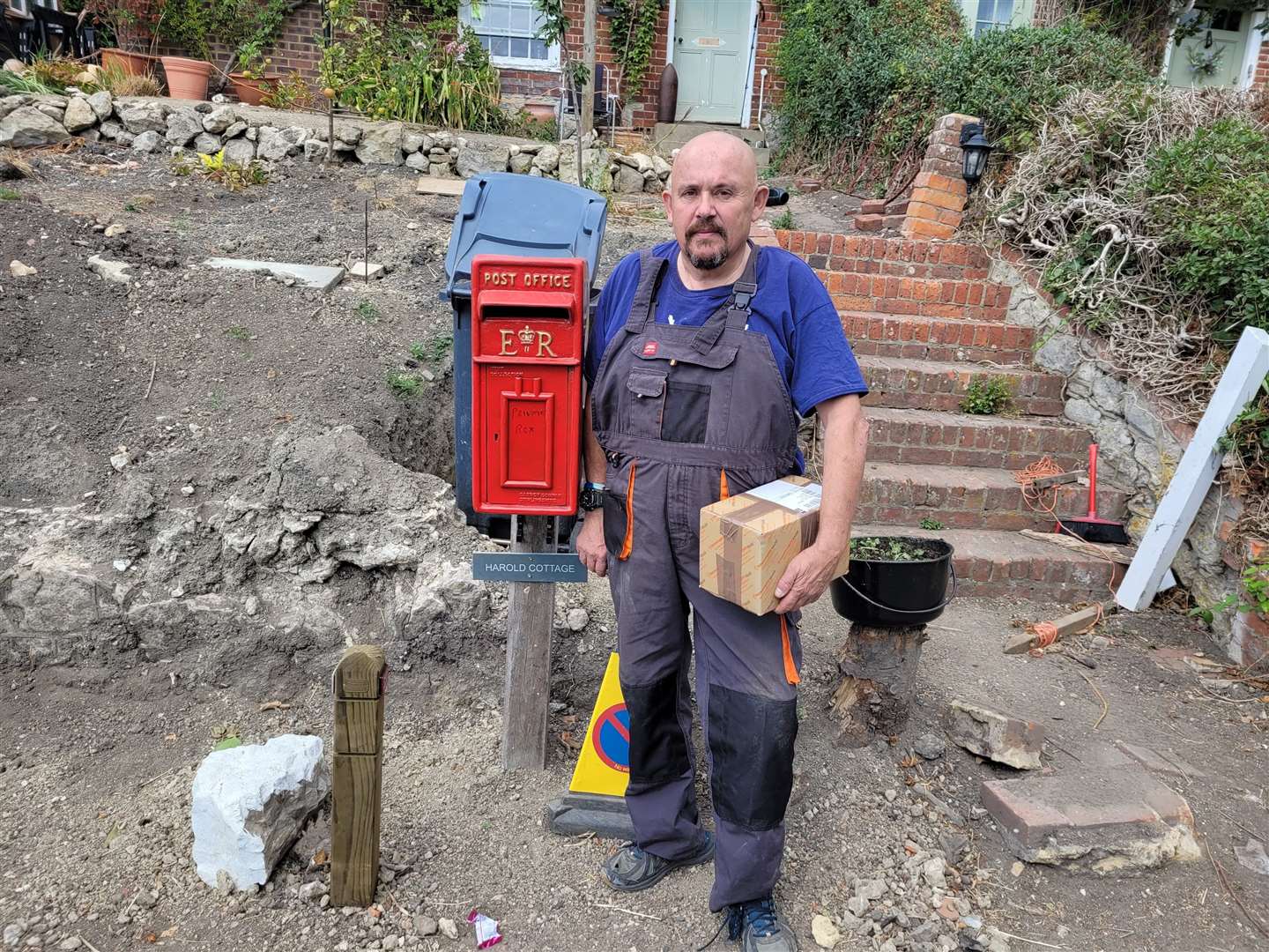 Geoff Potter installed a private post box outside his house in Aldington, near Ashford