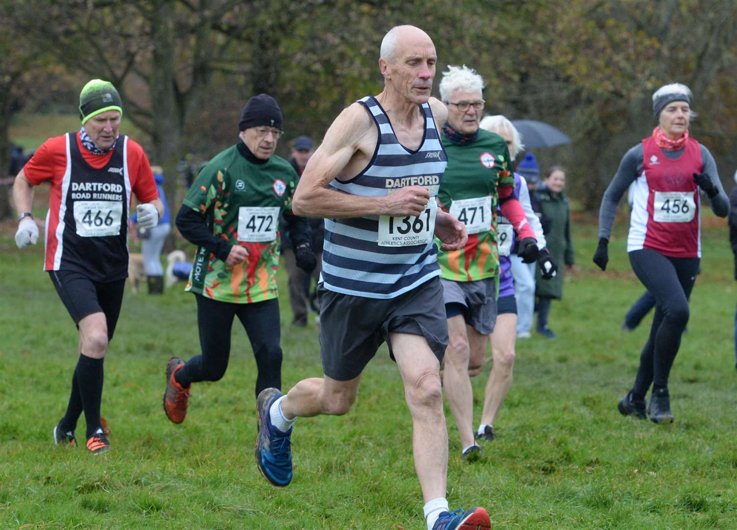 Dartford Harriers' Walter Brierley on his way to third in the masters 70 class. Picture: Chris Davey (53364441)