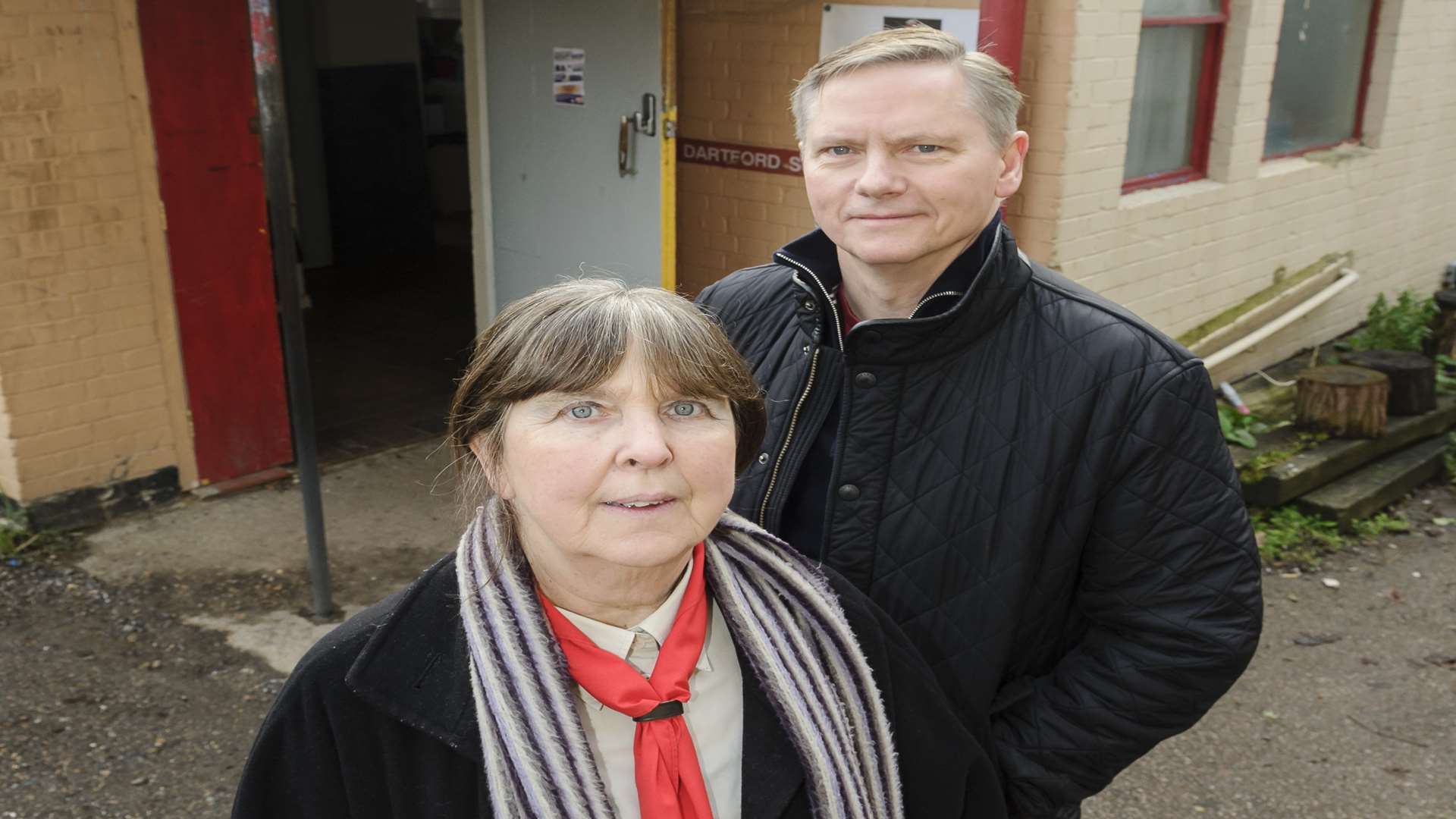 Assistant Group Scout Leader Lyn Medcalf, left, and Chairman Neil Young. 5th Dartford Scout Group are hoping to be able to replace their current building on West Hill, Dartford, as the existing one suffers from serious subsidence.