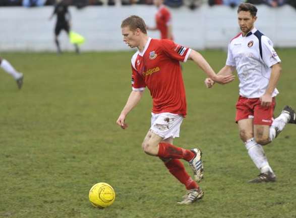 Scott Heard in action for Whitstable Picture: Tony Flashman