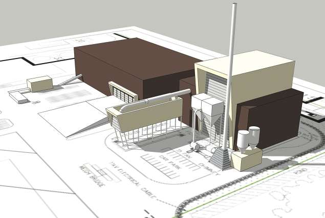 Artist's impression of a new green energy plant planned for east Kent
