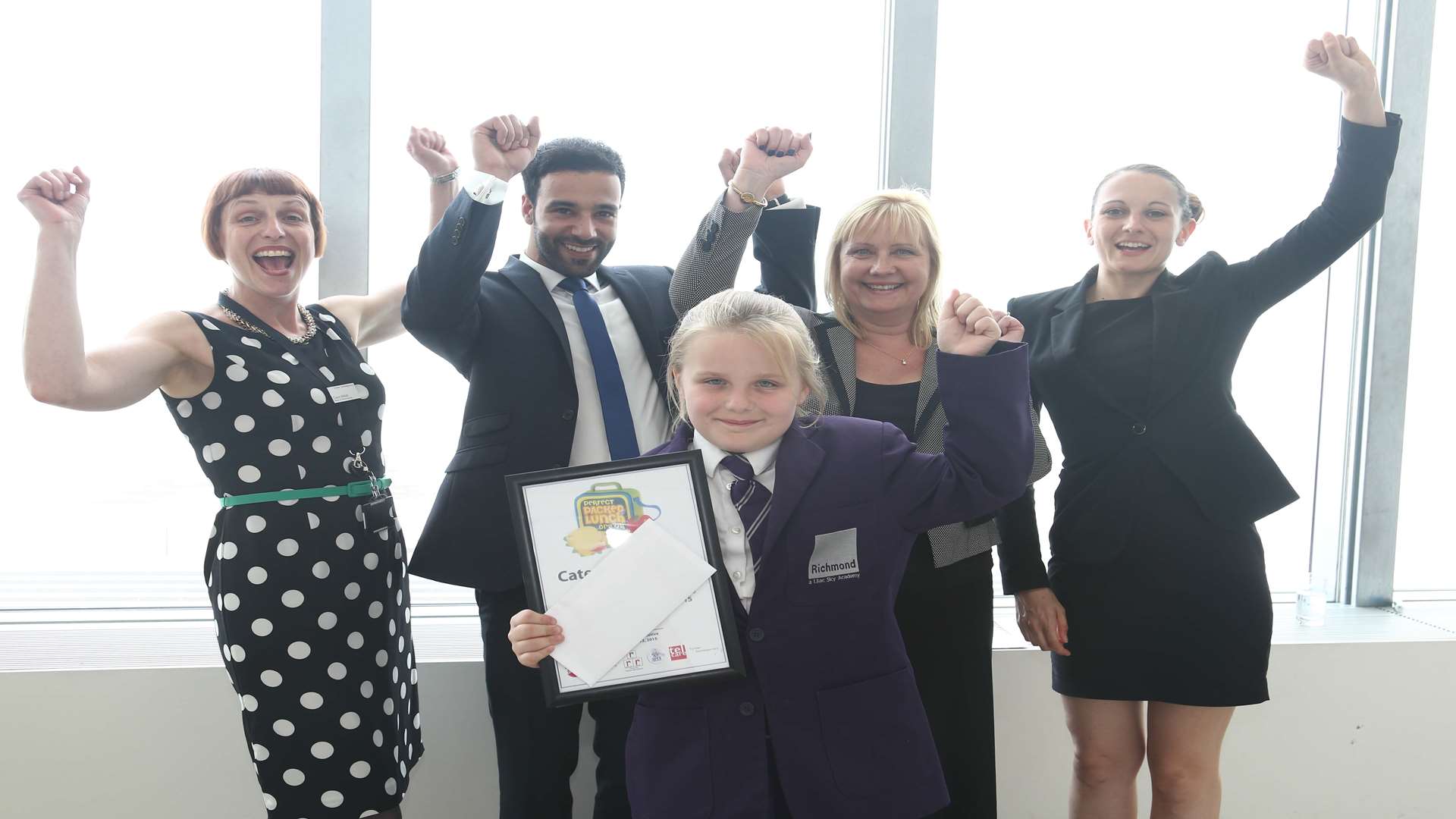 Winner Skye Harrison from Sheerness with Perfect Packed Lunch key partners at last year’s event. Finalist of this year’s awards will be invited to Margate’s Turner Contemporary Gallery on Friday, June 10.