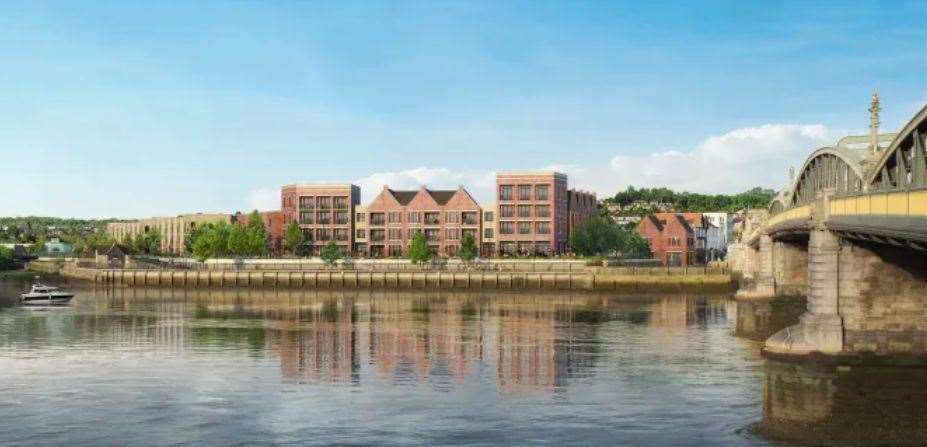 The Strood project would feature 185 homes next to the River Medway. Picture: Medway Development Company
