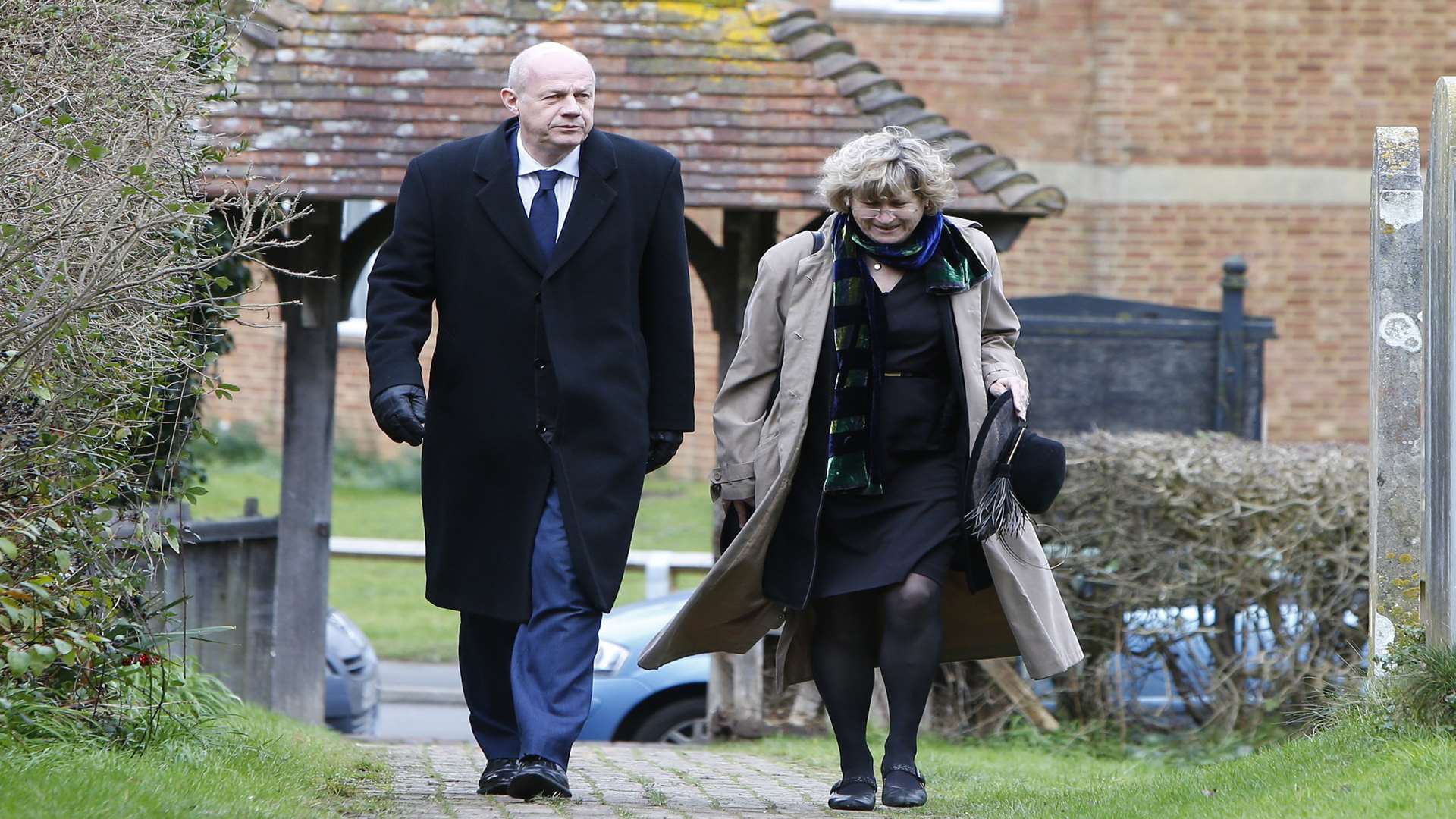 MP Damian Green arrives with wife Alicia Collinson. Picture: Andy Jones