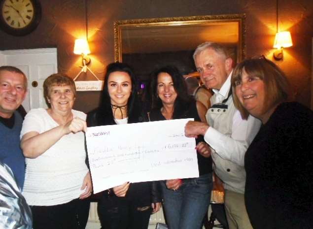 Robyn Gough, third from left, received £6126.22 from Deal Icebreakers