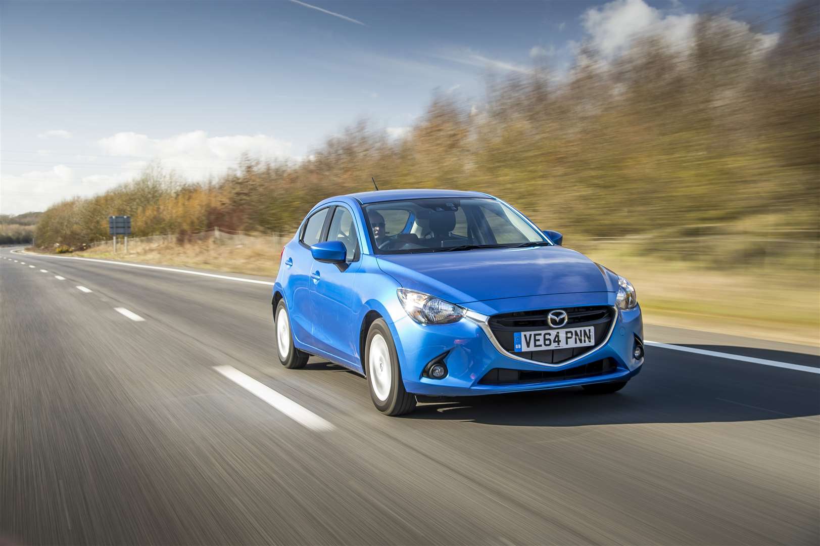 The Mazda2 on the road