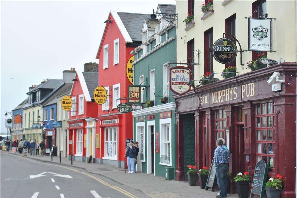 Colourful buildings in Dingle, County Kerry, Ireland