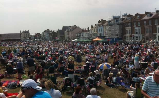 Crowds at the annual concert by the Band of HM Royal Marines